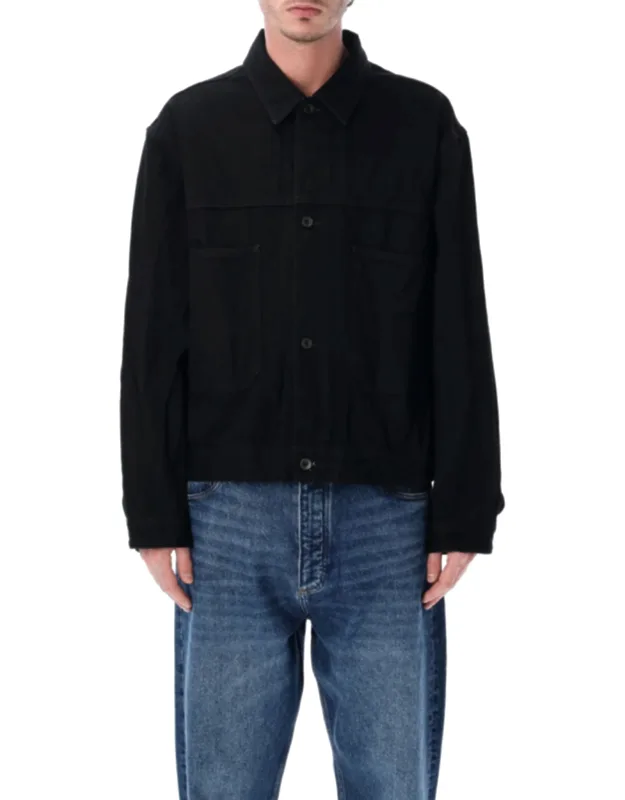 Boxy Striped Denim Jacket