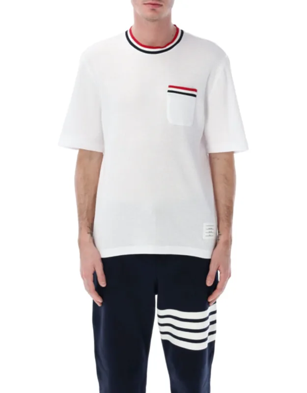 Textured Striped Cotton T-shirt