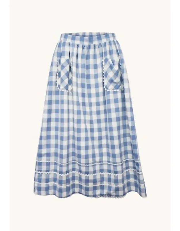 Ric Rac Trim Midi Skirt