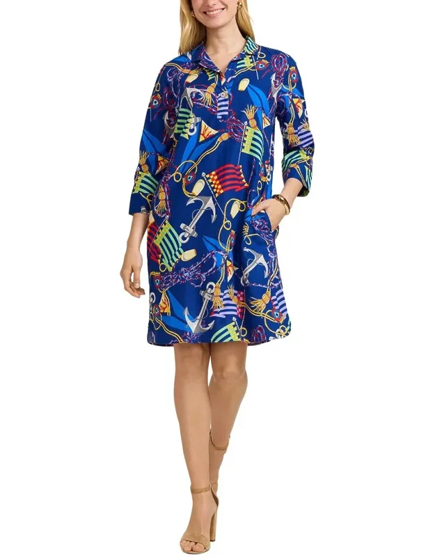 Linen-blend Shift Dress