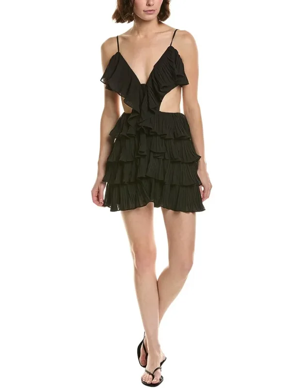 Pleated Cutout Dress
