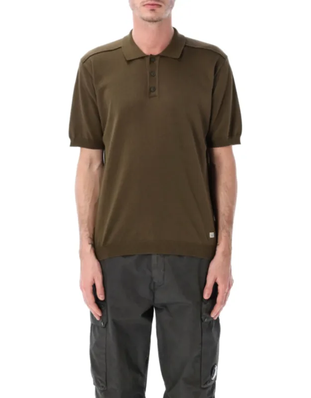 Short Sleeve Cotton Polo Sweater