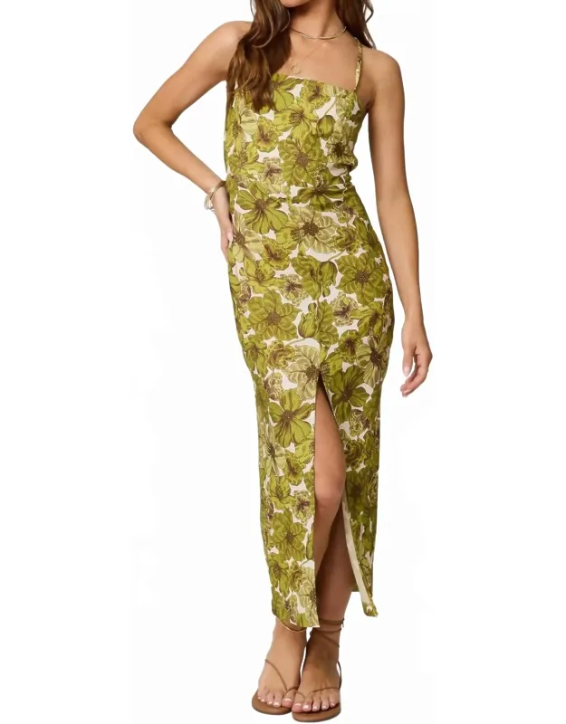 Square Neck Apron Midi Dress