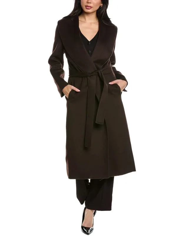 Freja Wrap Blind Seam Wool-blend Coat