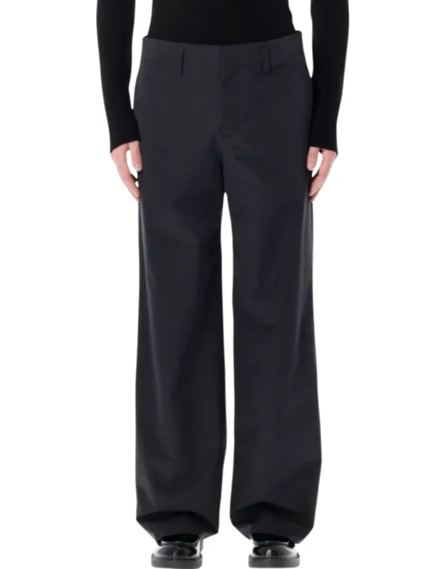 Wool Blend Straight Pants
