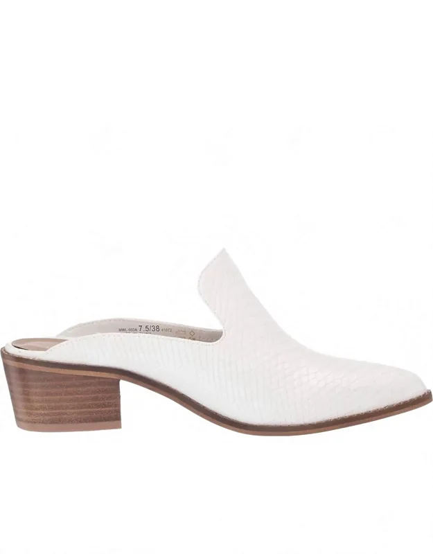Marnie Snake Skin Mules