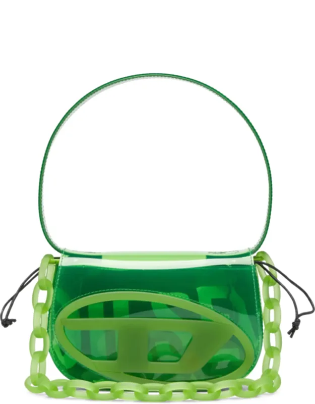 Transparent Handbag With Bold Logo Print