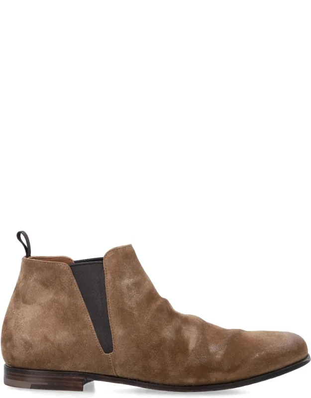 Vintage Suede Elastic Side Boots