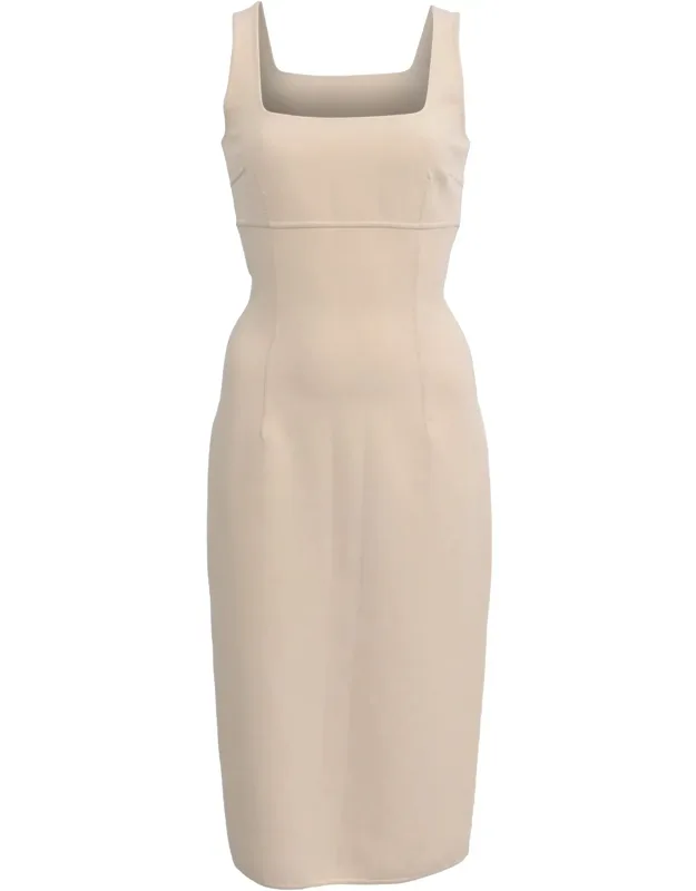 Square Neck Midi Dress