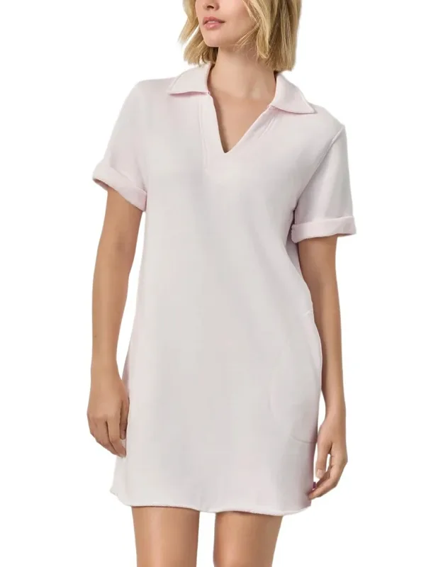 Raw Hem Terry Dress