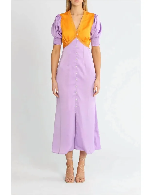 Lindos Color Block Midi Dress