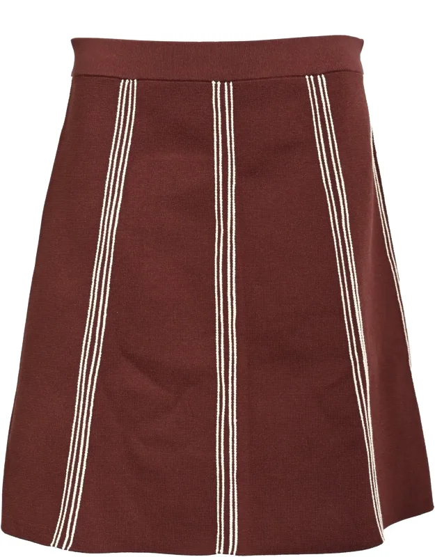 A-line Striped Mini Skirt