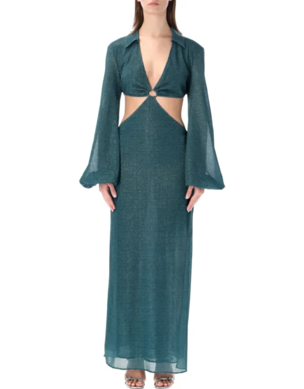 Lumiere Cut Out Lurex Dress