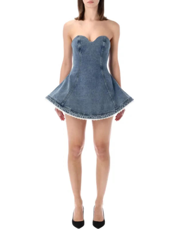 Strapless Denim Dress