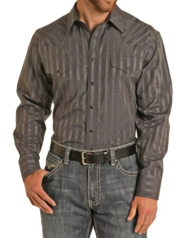 Snap Western Dobby Shirt