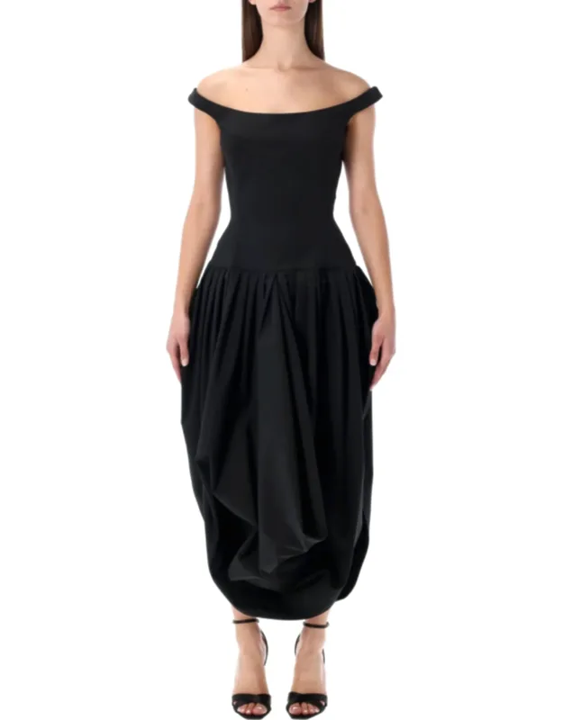 Sculptural Draped Dress
