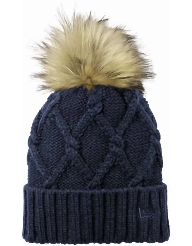Faux Fur Pom Beanie