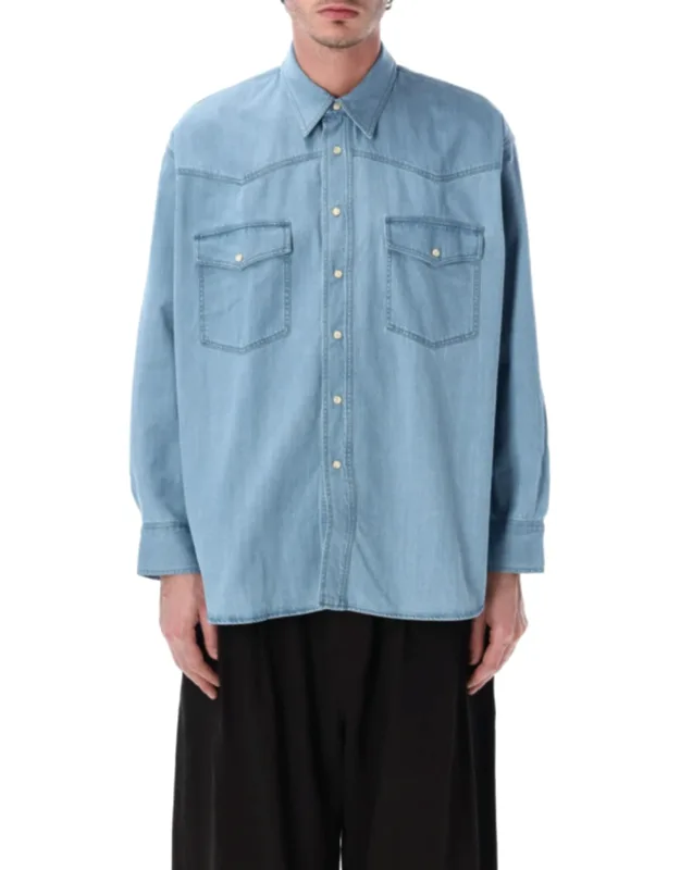 Relaxed Cotton Denim Shirt