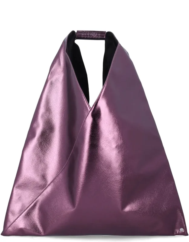 Japanese Classic Metallic Triangular Shoulder Bag