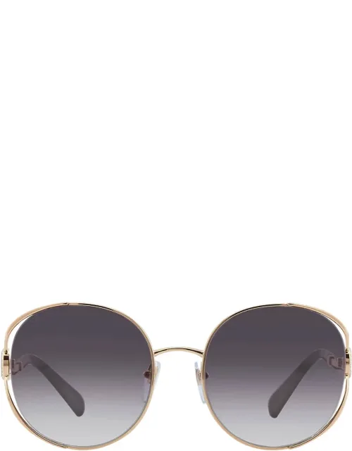 Gray Gradient Round Sunglasses