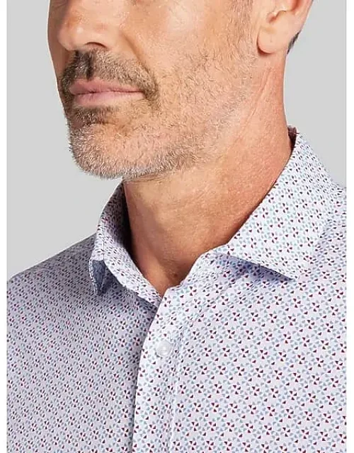 Modern Fit Triangle Geometric Button-up Shirt