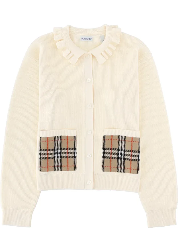 Cardigan With Embroidered Pockets