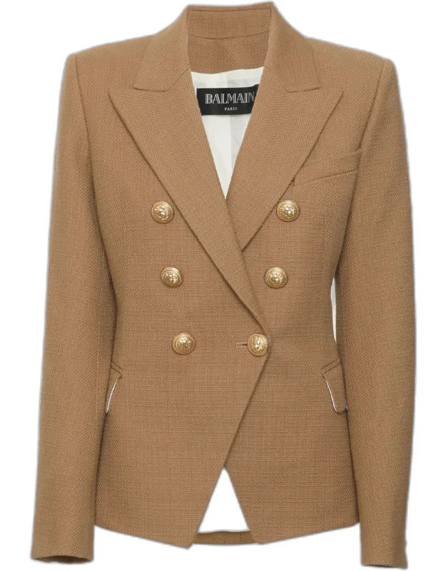 Canvas Double Breasted Blazer