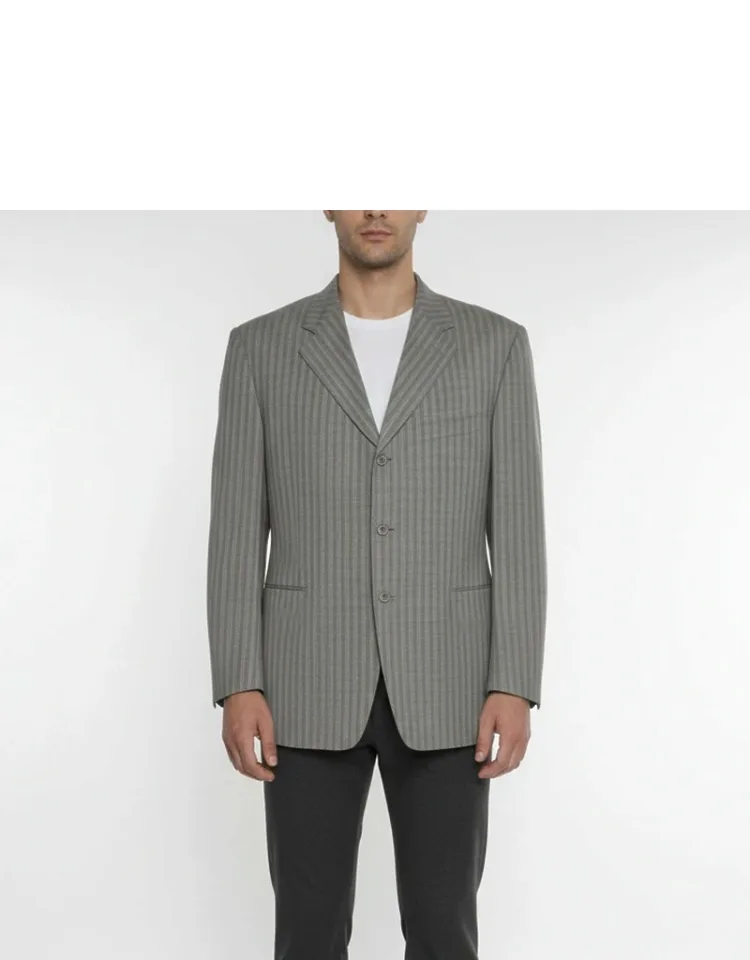 Pinstripe Wool Blazer