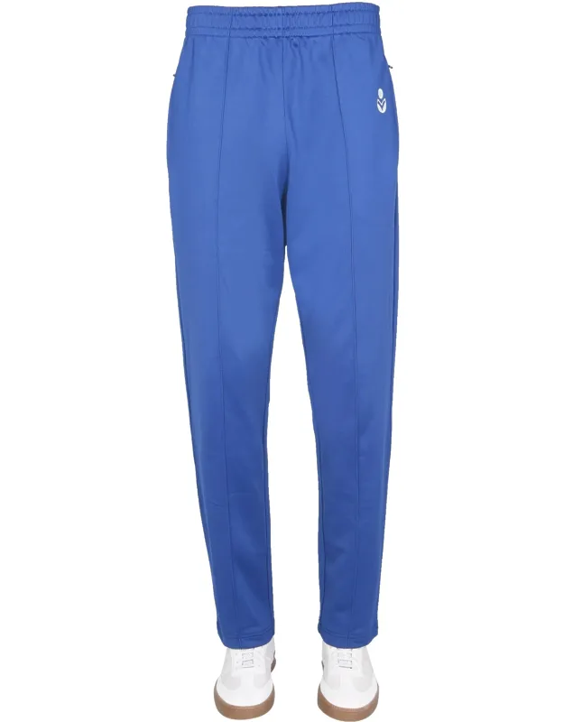 Marant Jogging Trousers With Elastic Waist And Embroidered Logo