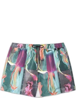 Glitch Floral Print Swim Shorts