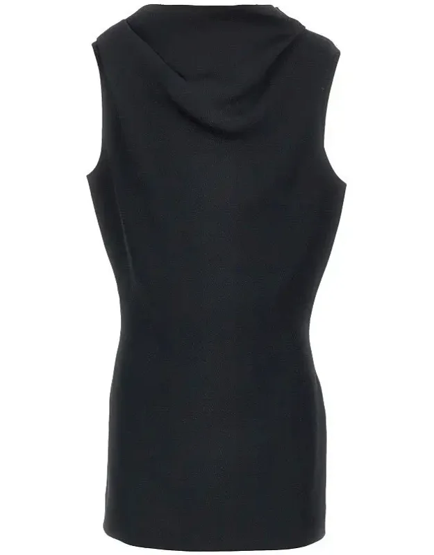 Crepe Satin Mini Dress