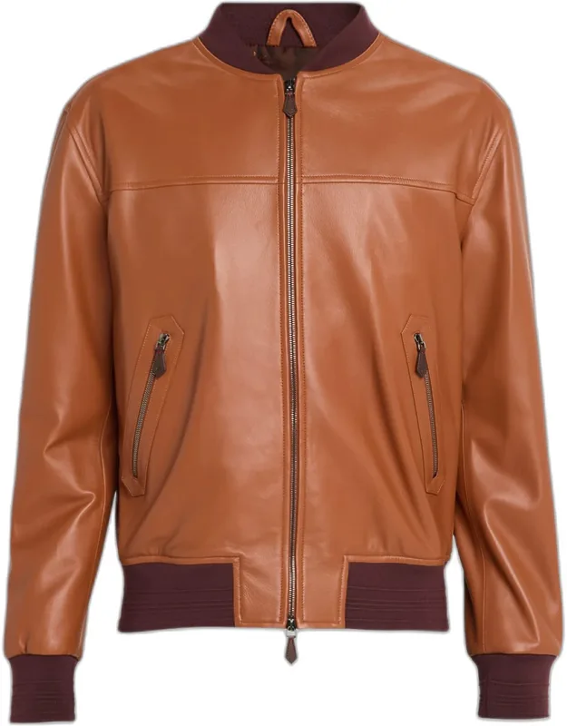 Leather Bomber Jacket