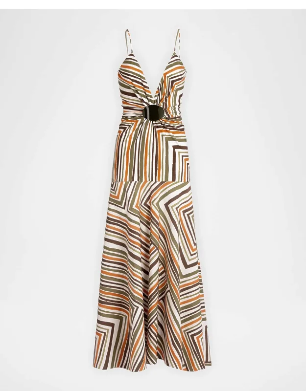Emeli Striped Maxi Dress
