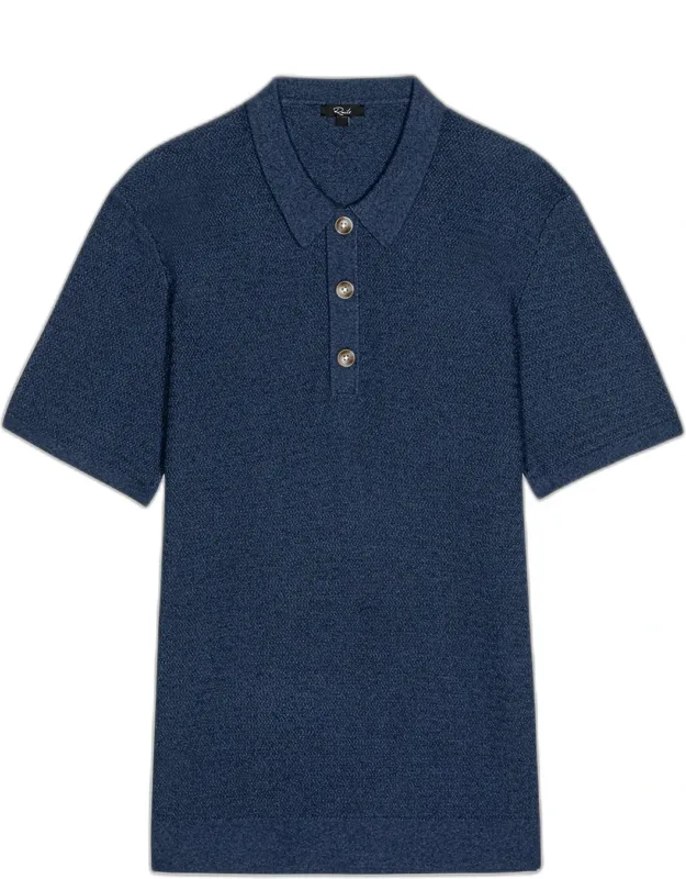 Nathan Textured Cotton & Cashmere Polo Shirt