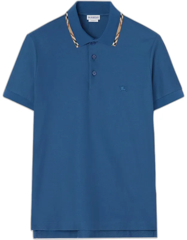 Eddie Check-trim Cotton Polo Shirt