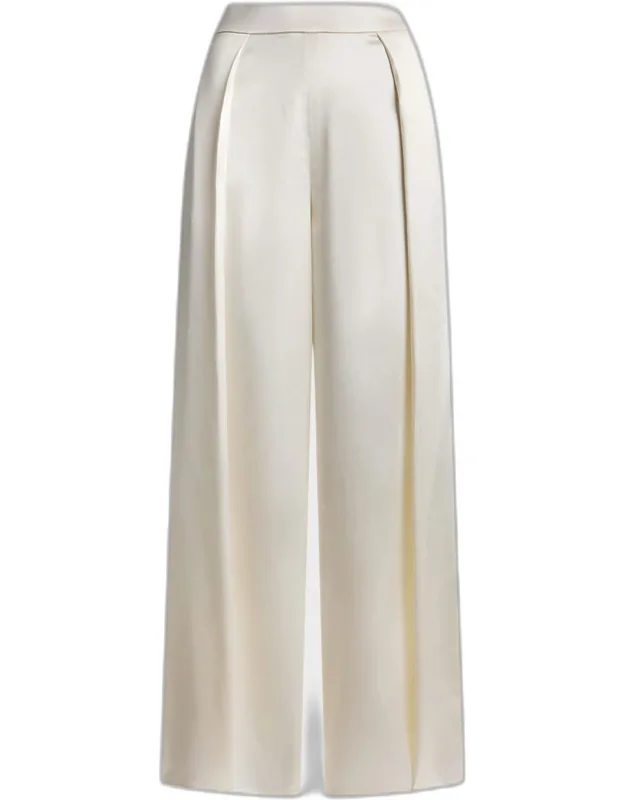 Luxury Satin Wide-leg Trousers
