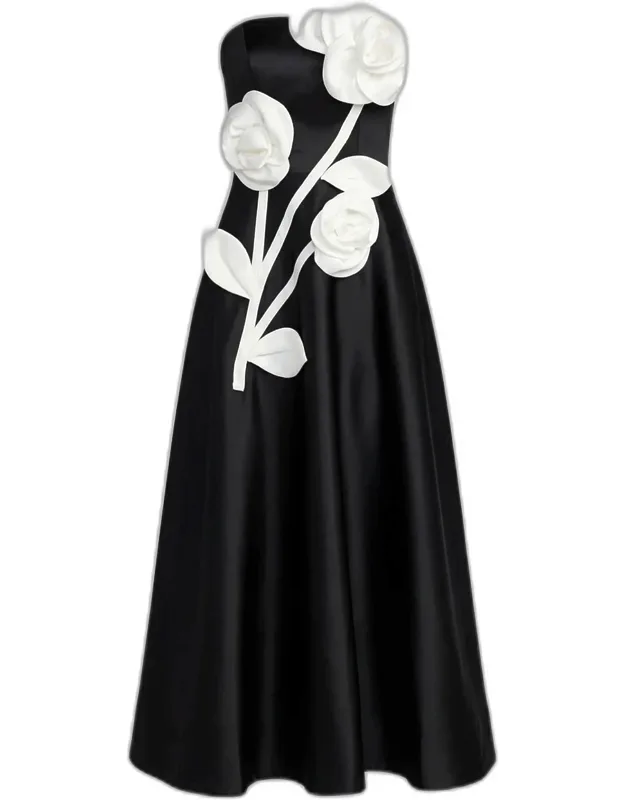 3d Floral Midi Dress