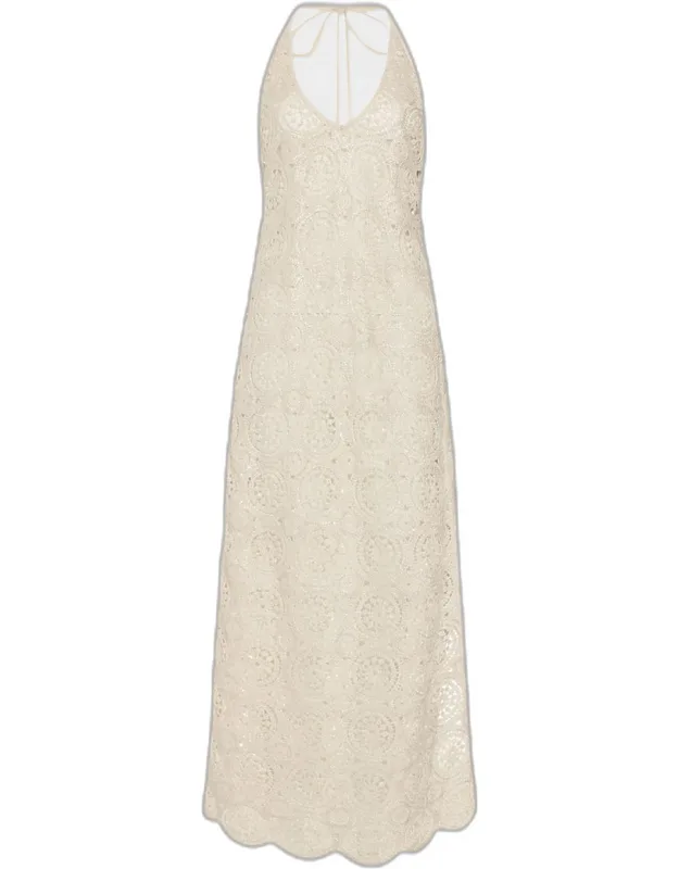 Crochet Cotton Coverup Maxi Dress