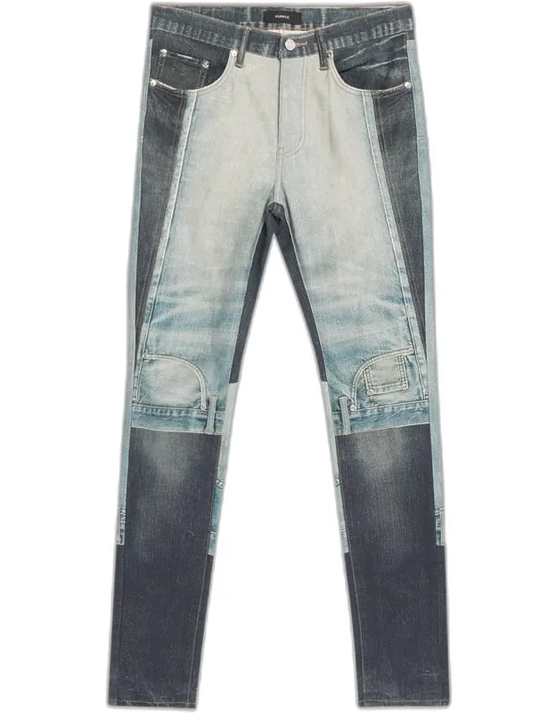 Upside Down Patchwork Skinny Jeans