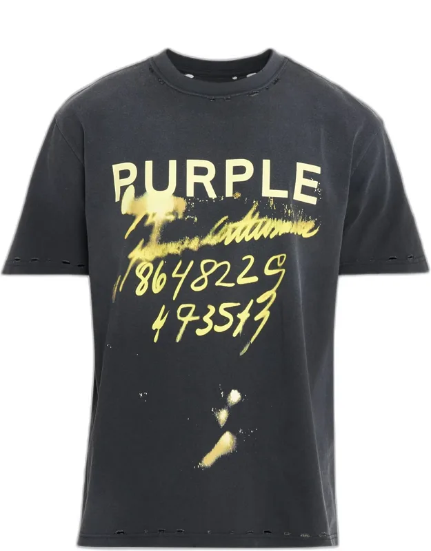Logo Abstract-print Distressed Cotton T-shirt