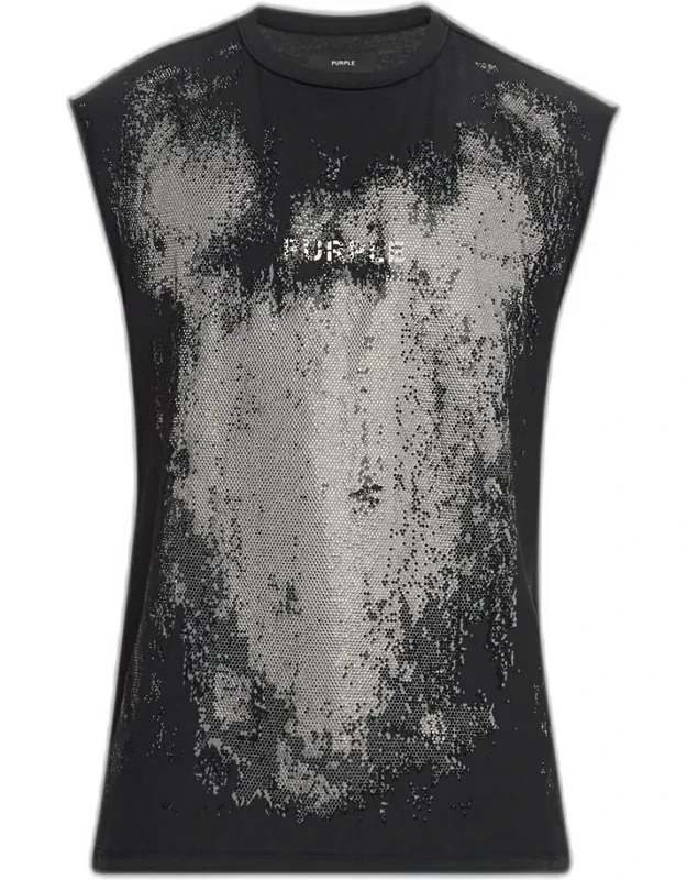 Logo Abstract Cotton Sleeveless T-shirt
