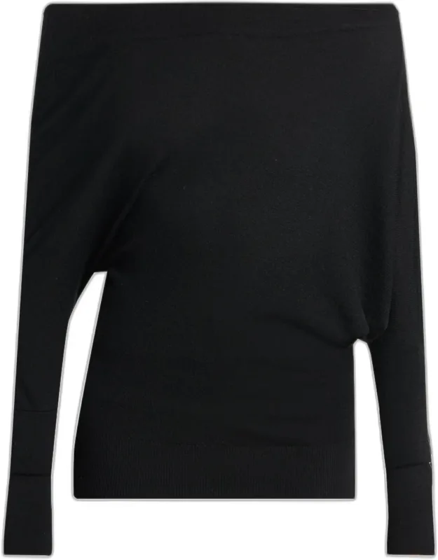 Wool-silk Off-shoulder Sweater