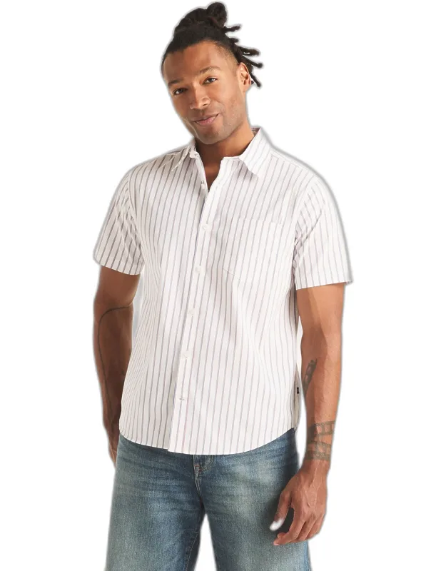 Wrinkle Resistant Classic Fit Short-sleeve Striped Shirt