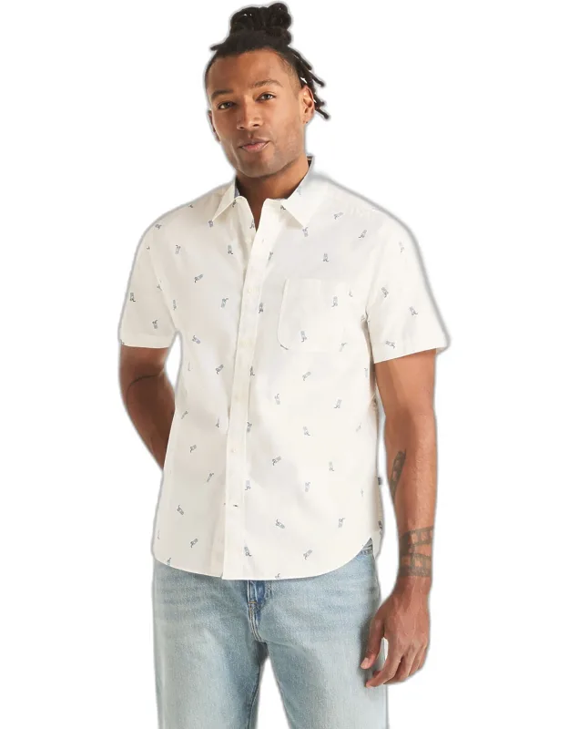 Printed Oxford Short-sleeve Shirt