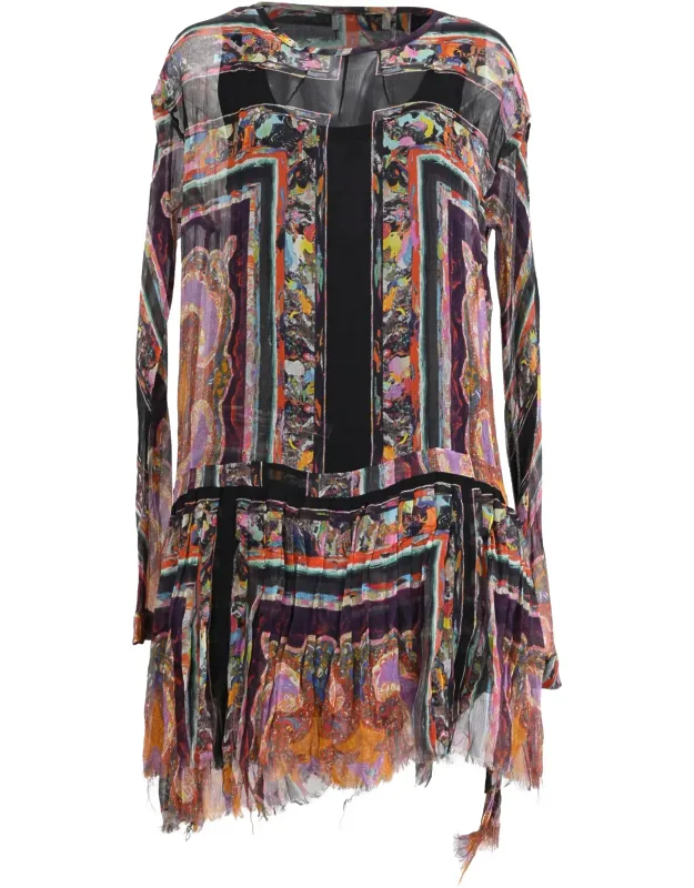 Sheer Printed Dress