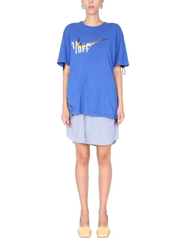 Remade Dress With Logo Print And Coulisse