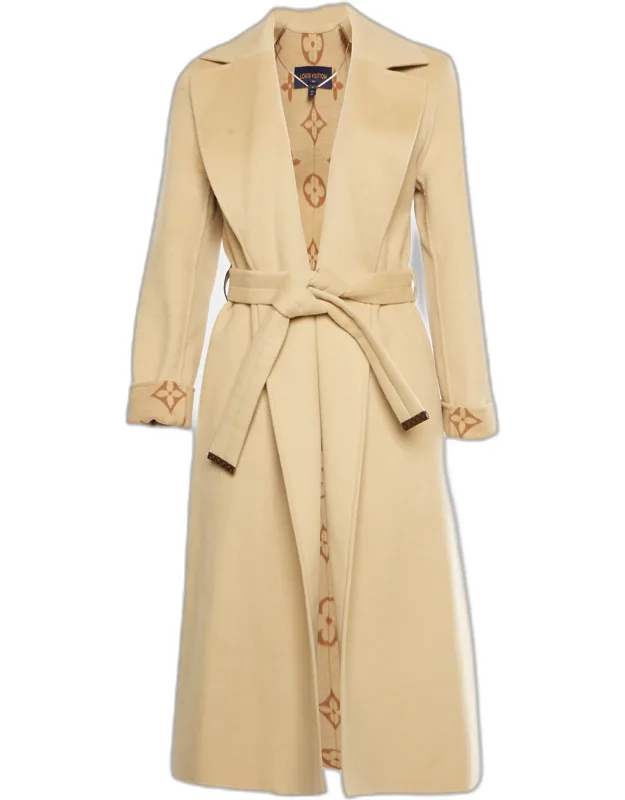 Felt Wool Belted Wrap Long Coat