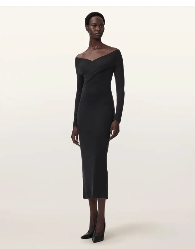 Delta Bodycon Jersey Midi Dress