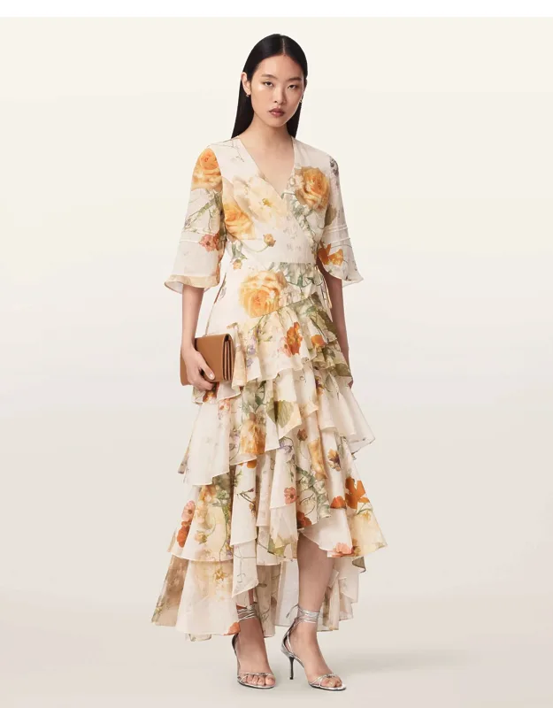 Floral Wrap Maxi Dress