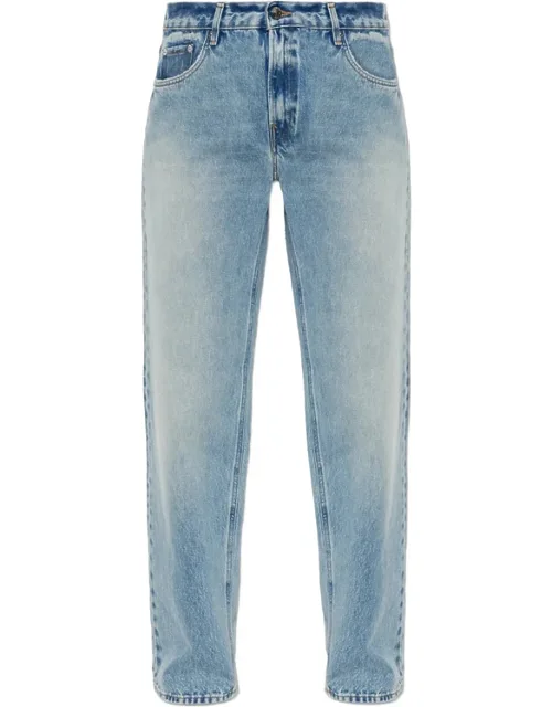 Distressed Straight-leg Jeans